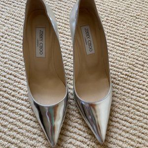 Jimmy Choo Silver Pumps